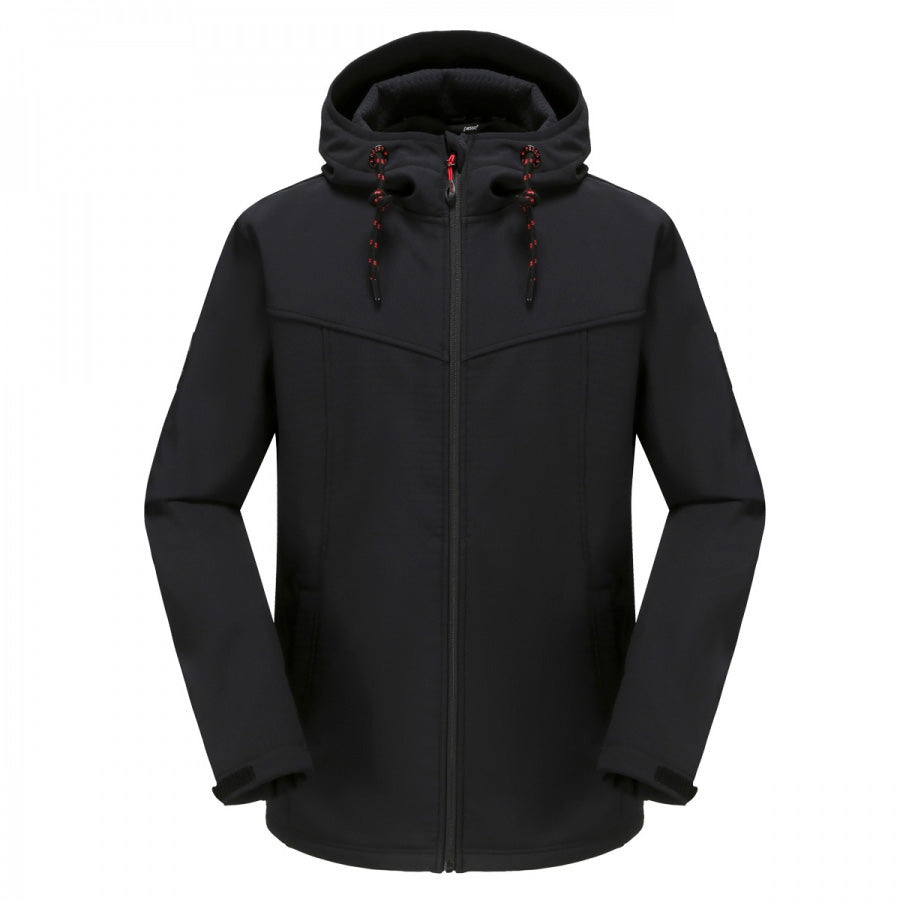 Arbetsjacka LEO Svart i Ripstop Stretch Softshell-tyg